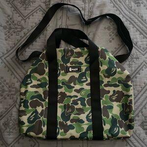 BAPE GREEN CAMO DUFFLE BAG